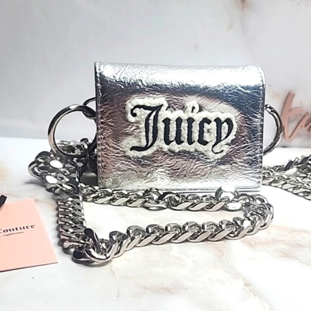 Juicy Couture Silver Chain Crossbody Bag